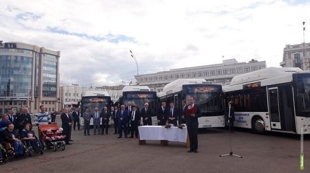 Новые метановые автобусы в Тамбове Открытие АГНКС в г.Тамбове